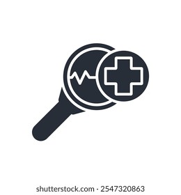 icono de investigación. Vector. Trazo editable. signo de estilo lineal para uso Diseño web, logotipo. Ilustración de símbolo.