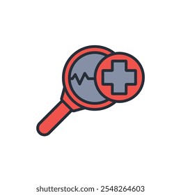 Recherche-Symbol. vector.Editable stroke.linear style Zeichen zur Verwendung Web-Design, logo.Symbol-Illustration.