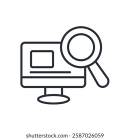 Research icon. vector.Editable stroke.linear style sign for use web design,logo.Symbol illustration.