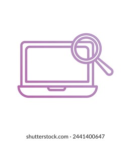 research icon with white background vector stock illustration