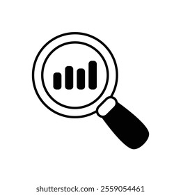 research icon with white background vector stock illustration