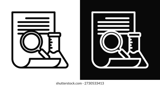 Research Icon White And Black Background Style