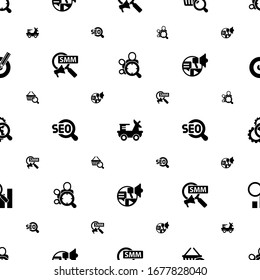 research icons pattern seamless. Included editable filled Audience targeting, moon rover, Marketing research, Social Marketing, SEO, Social campaign icons. research icons for web and mobile.