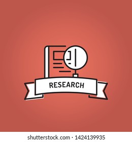 RESEARCH AND ILLUSTRATION ICON CONCEPT