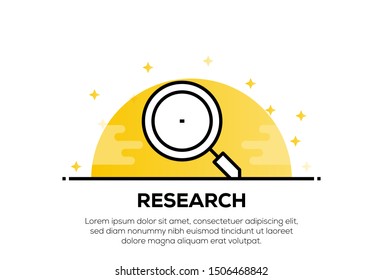 RESEARCH AND ILLUSTRATION ICON CONCEPT