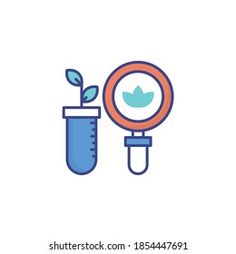 Research illustration style icon. EPS 10 file