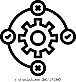 Research Impact Line Vector Icon Design