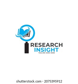 research insight logo icon vector template.