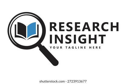 Plantilla de Vector de icono de logotipo de conocimiento de investigación