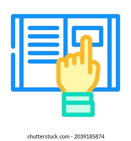 research instruction color icon vector. research instruction sign. isolated symbol illustration