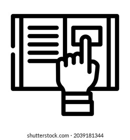 research instruction line icon vector. research instruction sign. isolated contour symbol black illustration