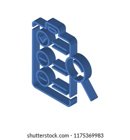 Research isometric left top view 3D icon