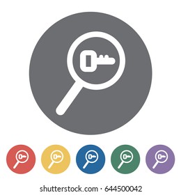 Research keyword icon. Vector illustration.
