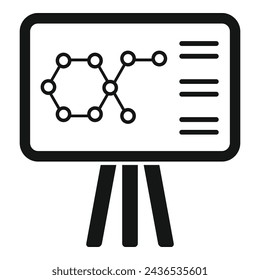 Research lab board icon simple vector. Study biology. School biotechnology