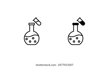 Research Lab icon design with white background stock illustration