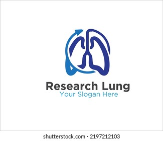 research lab lung logo designs for medical and health service and hospital or clinic symbols