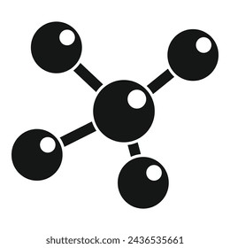 Icono de molécula de laboratorio de investigación vector simple. Equipo de laboratorio. Estudio de prueba médica