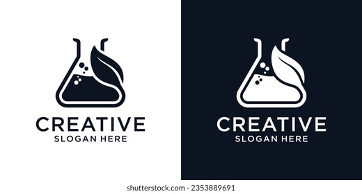 Research laboratory ecology logo vector