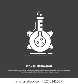 research, laboratory, flask, tube, development Icon. glyph vector symbol for UI and UX, website or mobile application