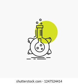 research, laboratory, flask, tube, development Line Icon