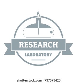 Research laboratory logo. Simple illustration of research laboratory vector logo for web