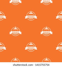 Research laboratory pattern vector orange for any web design best