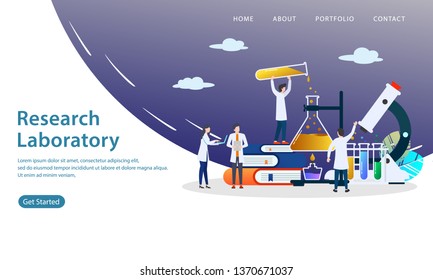 research laboratory vector illustration concept, can use for, landing page, template, ui, web, mobile app, poster, banner, flyer