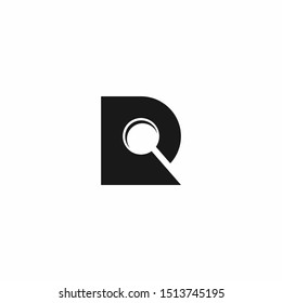 Research letter R Logo monogram modern design template 
