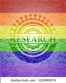 Research lgbt colors emblem 