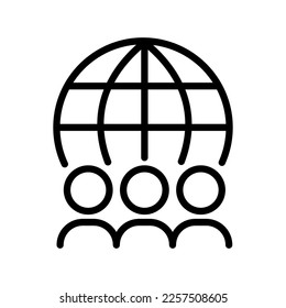 Research line icon. Geography, globe, lesson, round the world, traveler, hike, tourist, tourism, vacation, vacation, ticket, plane, turnover. travel concept. vector black line icon