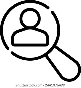 Icon Illustrationsvektor der Recherchelinie