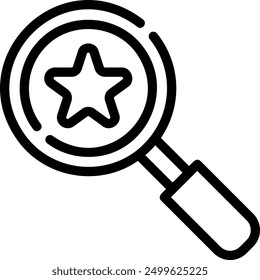 Línea de investigación Icono Ilustración Vector