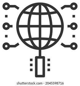 RESEARCH LINE ICON LOGO VECTOR
