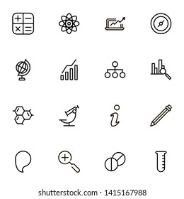 Research line icon set. Collection of high quality black outline logo for web site design and mobile apps. Vector illustration on a white background