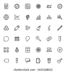 Research line icon set. Collection of high quality black outline logo for web site design and mobile apps. Vector illustration on a white background