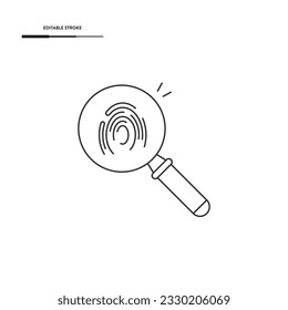 Diseño de vectores de iconos de línea de investigación.