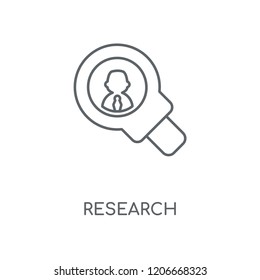 Research linear icon. Research concept stroke symbol design. Thin graphic elements vector illustration, outline pattern on a white background, eps 10.
