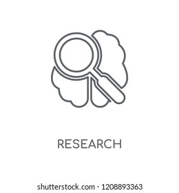 Research linear icon. Research concept stroke symbol design. Thin graphic elements vector illustration, outline pattern on a white background, eps 10.