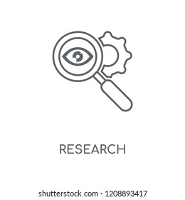 Research linear icon. Research concept stroke symbol design. Thin graphic elements vector illustration, outline pattern on a white background, eps 10.