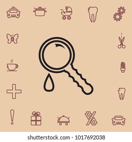 Research liquid outline icon, vector design element