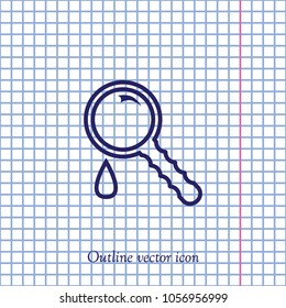 Research liquid outline icon, vector design element