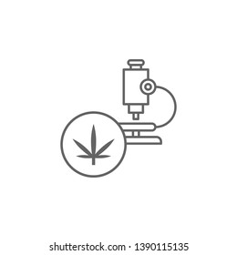 Research, marijuana icon. Element of marijuana icon. Thin line icon for website design and development, app development. Premium icon