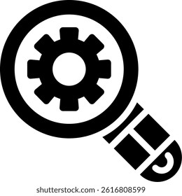 Research Methods Glyph Vector Icon Design