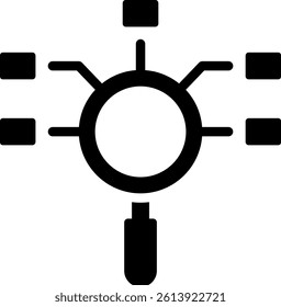 Research Methods Icon Glyph Vector Illustration