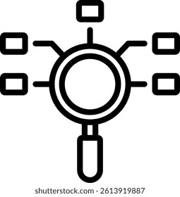Research Methods Icon Outline Vector Illustration