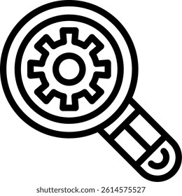 Research Methods Line Vector Icon Design