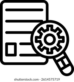 Research Methods Line Vector Icon Design