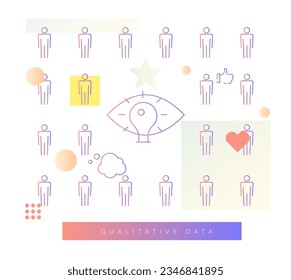 Research Methods - Qualitative Data - Stock Icon as EPS 10 File