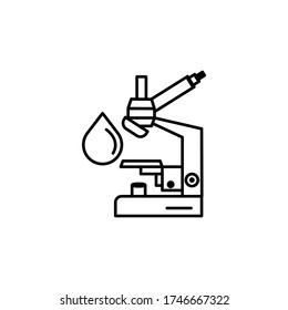 research, microscope line icon. Signs and symbols can be used for web, logo, mobile app, UI, UX