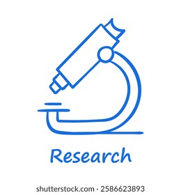 Research – A microscope representing scientific study, analysis, and technological discoveries.